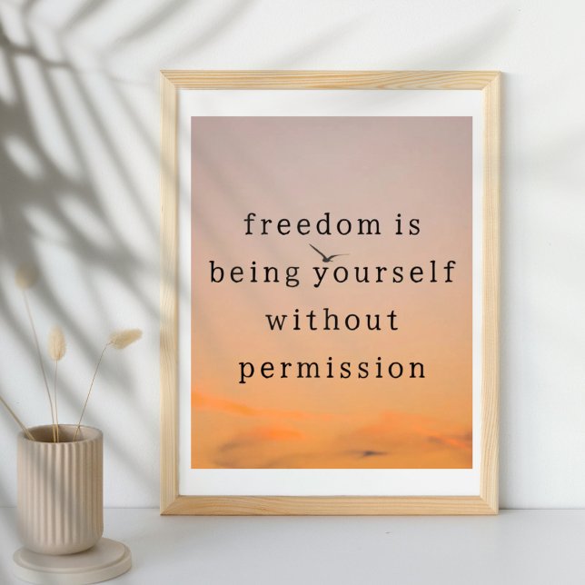 Affiche de motivation de la citation de la liberté (Créateur téléchargé)