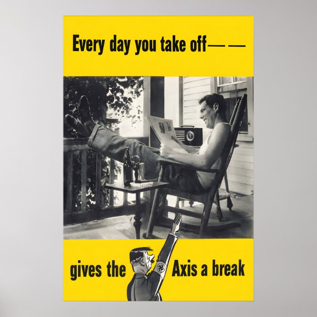 Affiche de motivation de la Seconde Guerre mondial (Devant)