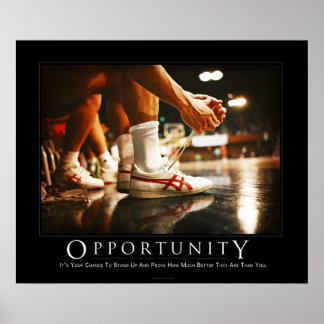 Affiche de motivation des opportunités