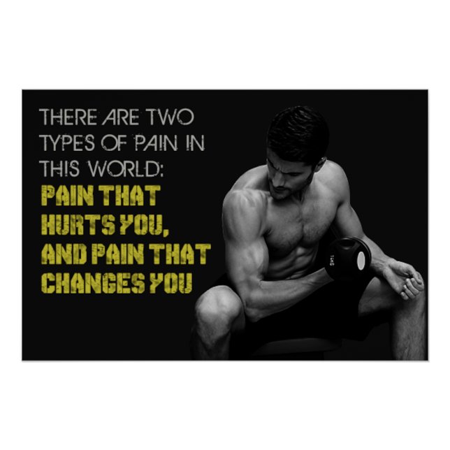 Affiche de motivation Douleur qui vous change (Devant)