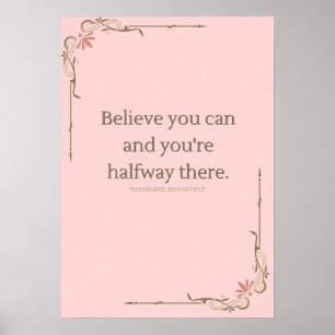 Affiche de motivation élégante pour le bureau et l