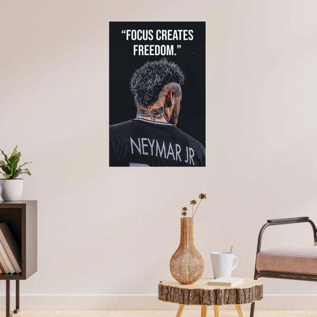 Affiche de motivation Focus crée la liberté (Salon 3)