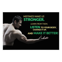 Affiche de motivation « Les erreurs nous rendent p