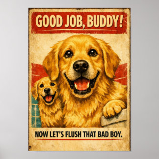 Affiche de motivation pour Golden Retriever