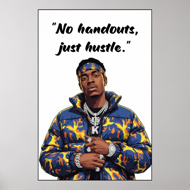 Affiche de motivation pour la rue – Pas de cadeaux (Devant)