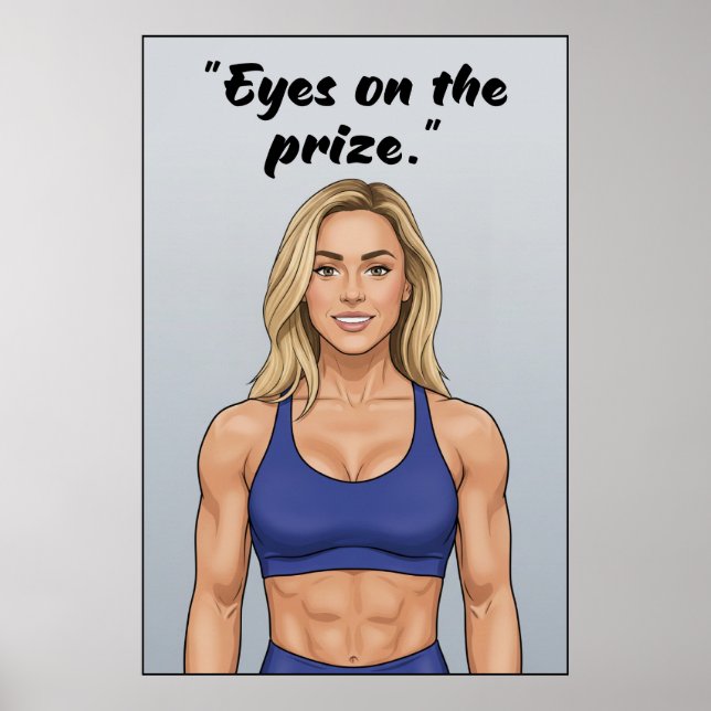 Affiche de motivation pour le fitness – Les yeux s (Devant)