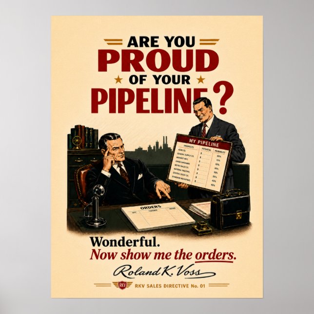 Affiche de motivation pour le pipeline des ventes  (Devant)