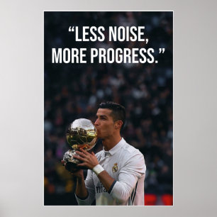 Affiche de motivation pour moins de bruit et plus 
