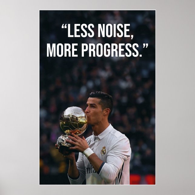 Affiche de motivation pour moins de bruit et plus  (Devant)