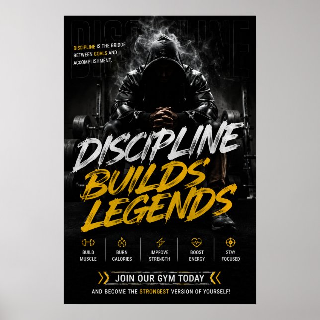 Affiche de motivation pour salle de sport (Devant)