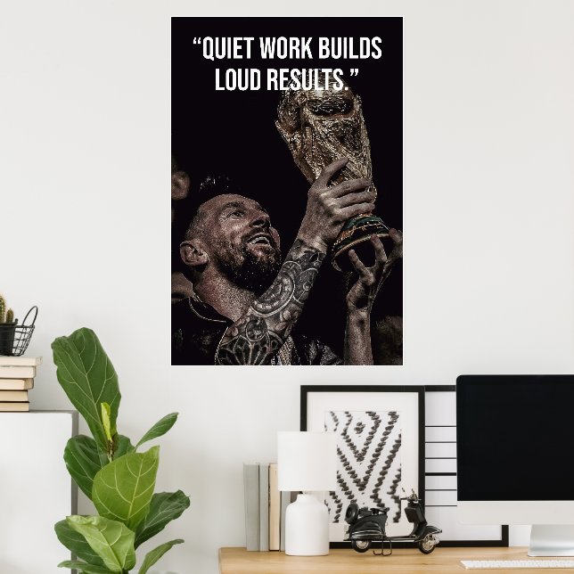 Affiche de motivation pour un travail discret pour (Bureau à domicile)