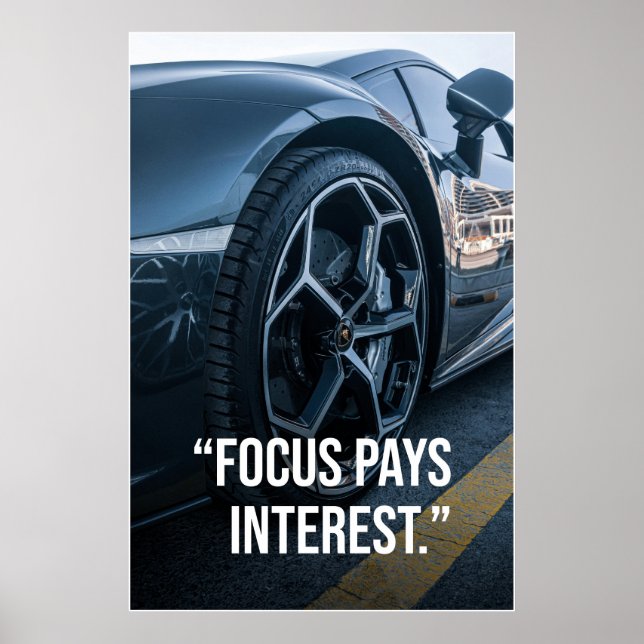 Affiche de motivation pour voiture Focus Pays Inte (Devant)