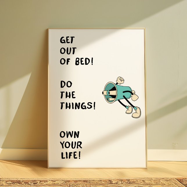 Affiche de motivation « Sortez du lit, faites les  (Créateur téléchargé)