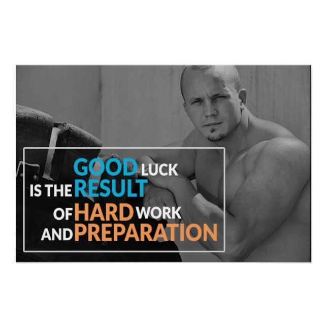 Affiche de motivation Travail acharné et Préparati (Devant)