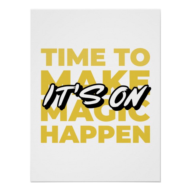 Affiche de motivation typographique | Concentratio (Devant)