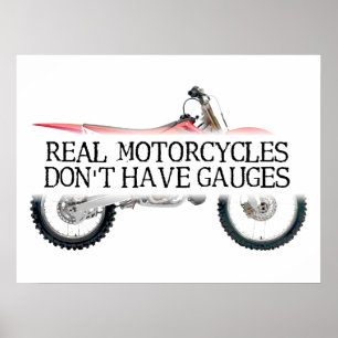 Affiche de moto cross Dirt Bike sans jauges