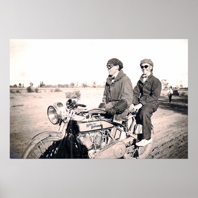 Affiche de moto masculine des années 1920 (Devant)