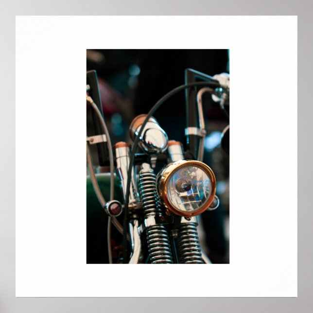 Affiche de moto motard pilote (Devant)