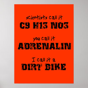 Affiche de motocross d'adrénaline de vélo de