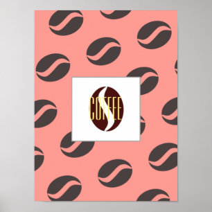 Affiche de mots avec cadre à motif de grains de ca