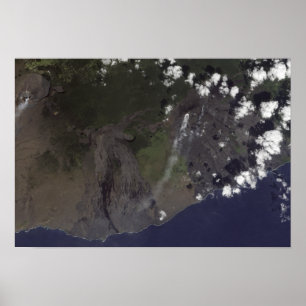 Affiche De multiples panaches soufflent vers le sud-sud-ou