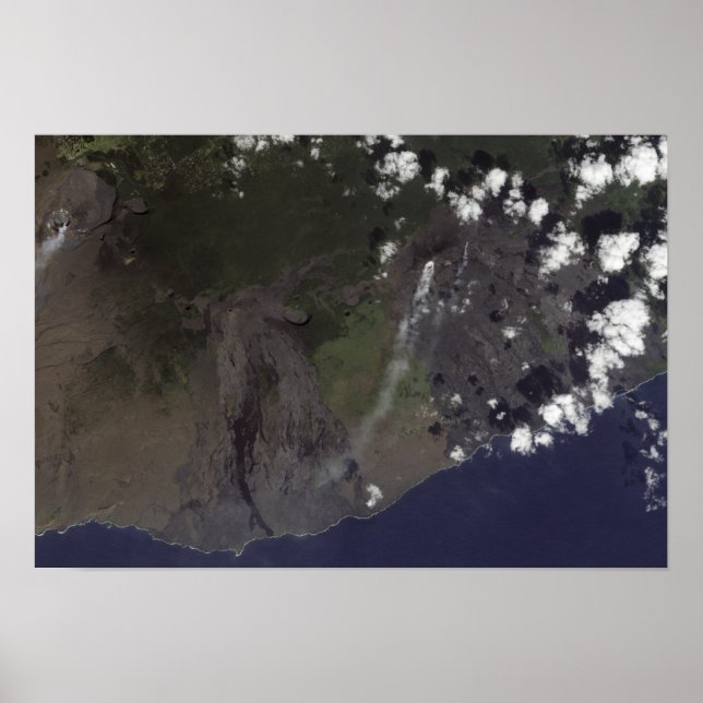 Affiche De multiples panaches soufflent vers le sud-sud-ou (Devant)