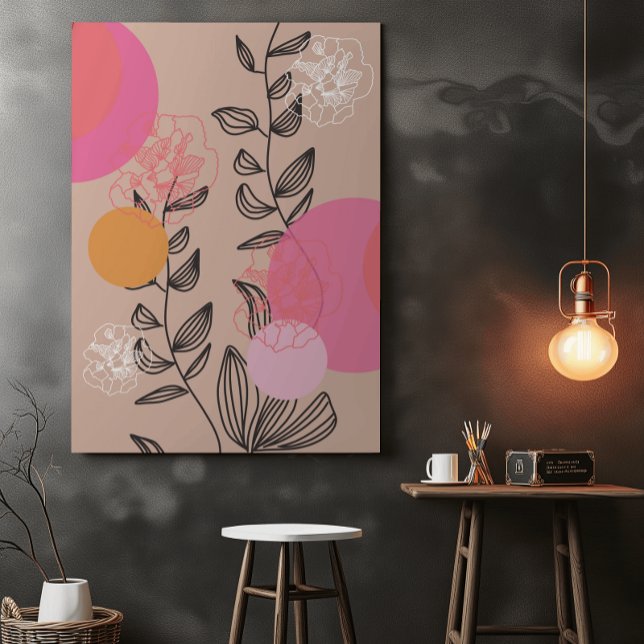 Affiche de mur artistique florale tendance moderne (Créateur téléchargé)