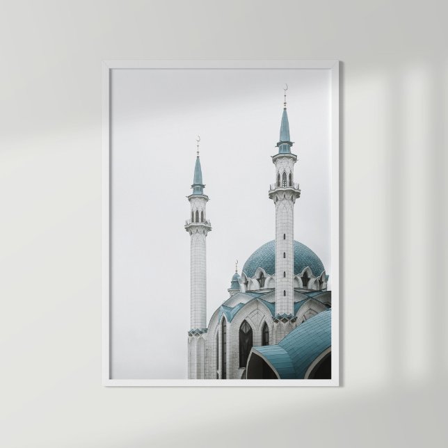 Affiche de mur d'art de mosquée islamique turquois (Créateur téléchargé)