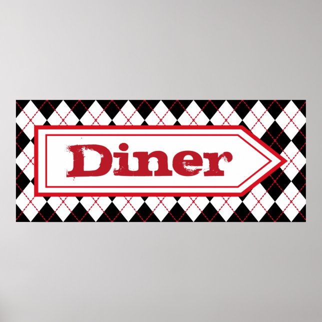 Affiche de mur de diner rétro  (Devant)