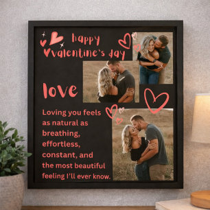 Affiche de mur de jour de la Saint-Valentin amour
