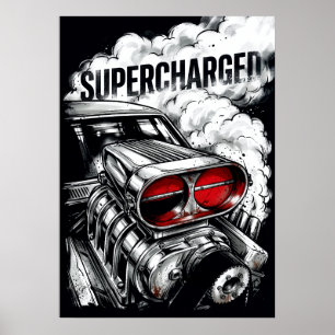 Affiche de Muscle Car suralimenté