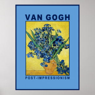 Affiche de musée Iris bleus de Van Gogh