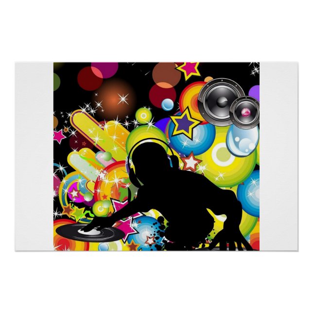 Affiche de musique DJ Vivid | Poster moderne brill (Devant)