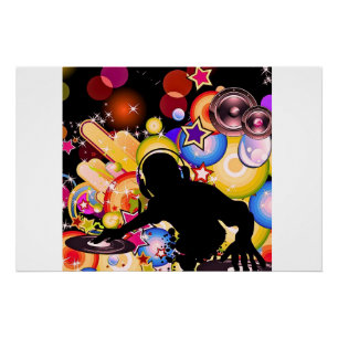Affiche de musique DJ Vivid Poster moderne brill