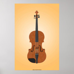 Affiche de musique : Modèle du violon 3D