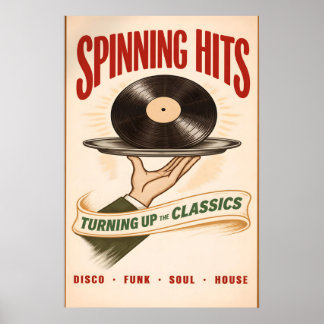 Affiche de musique rétro, Art de disque vinyle, Sa