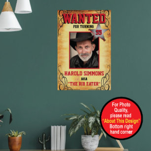 Affiche de naissance Western recherchée