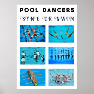 Affiche de natation synchronisée pour nageur
