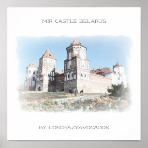 Affiche de nature d'architecture de château de MIR