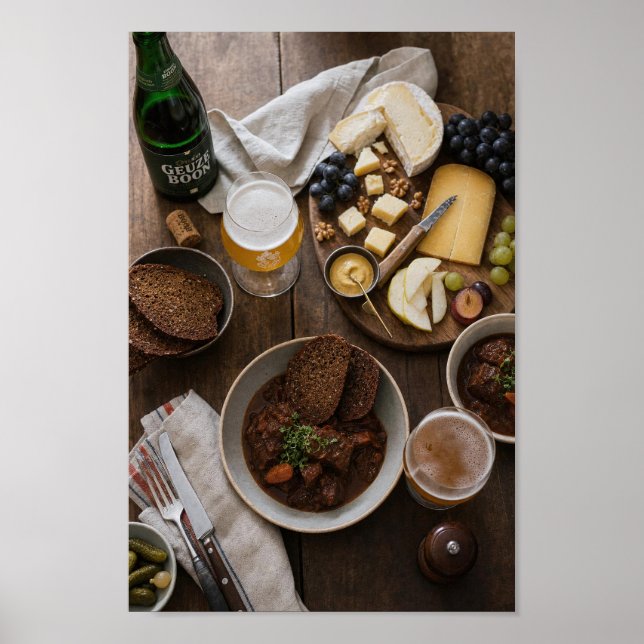 Affiche de nature morte de bière style Gand (Devant)