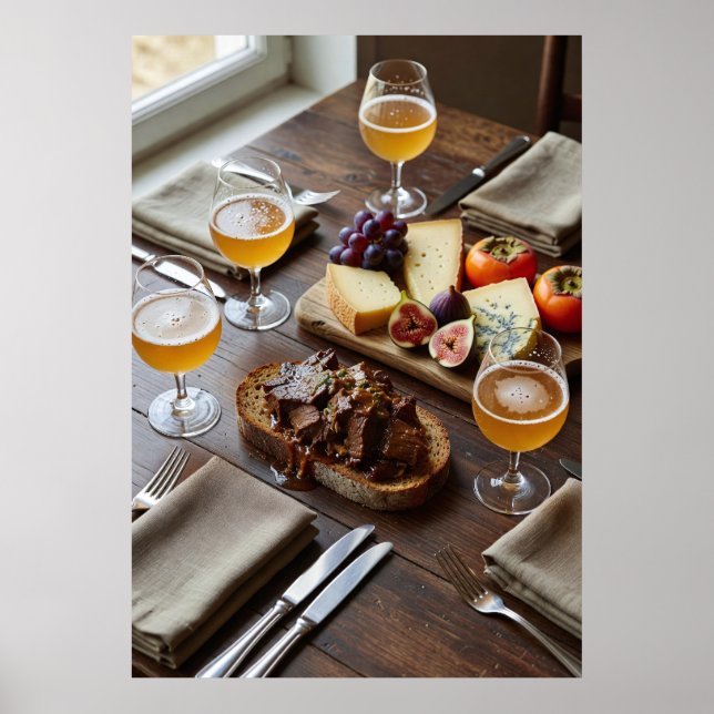 Affiche de nature morte de récolte chaleureuse (Devant)