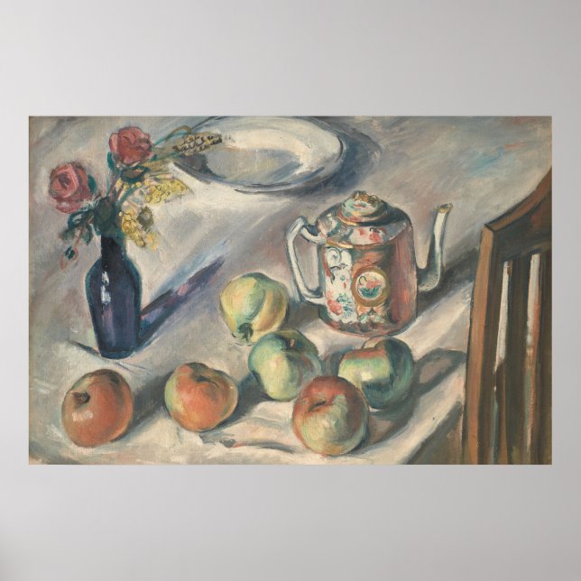 Affiche de nature morte de table de cuisine antiqu (Devant)