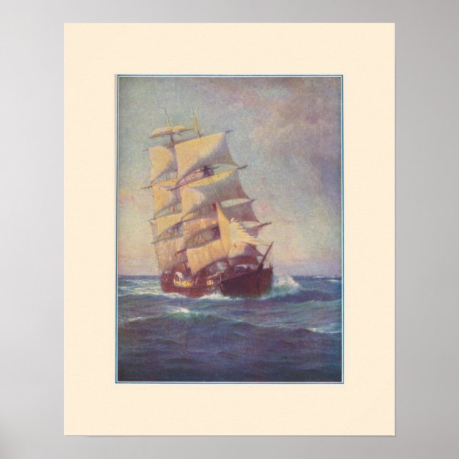 Affiche de navire à voiles carrées (Devant)
