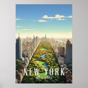 affiche de new york city, nyc skyline art, manhatt