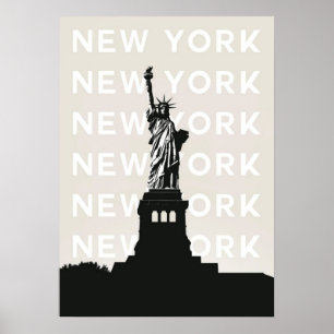 affiche de new york city, nyc skyline art, manhatt