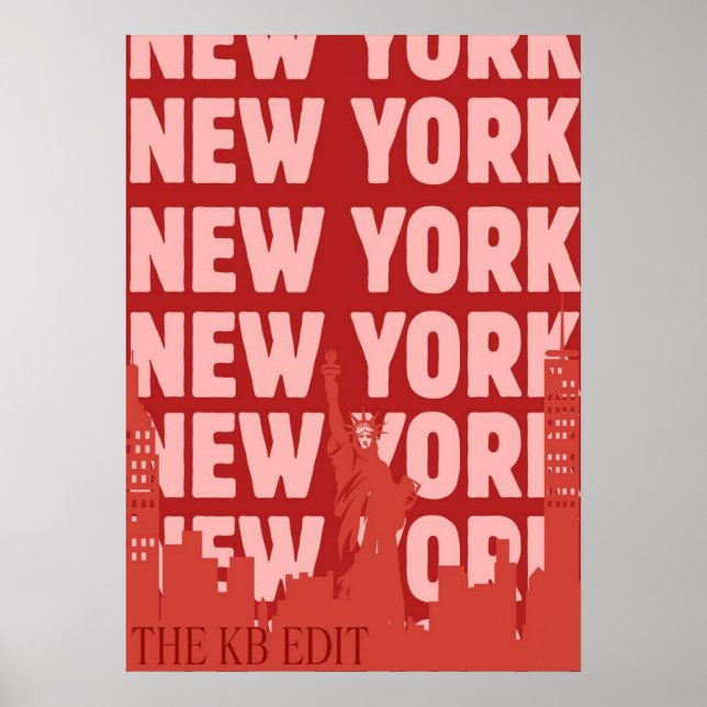 affiche de new york city, nyc skyline art, manhatt (Devant)