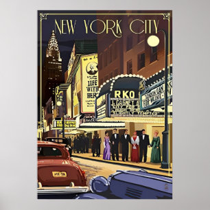 affiche de new york city, nyc skyline art, manhatt