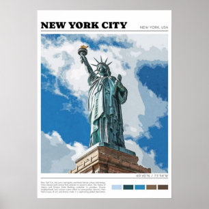 affiche de new york city, nyc skyline art, manhatt