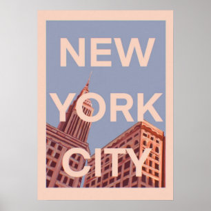 affiche de new york city, nyc skyline art, manhatt