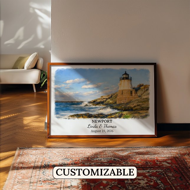 Affiche de Newport Rhode Island, Aquarelle, Person (Créateur téléchargé)